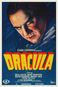 Stampa artistica Dracula Vintage Cinema Retro Movie Theatre Poster Horror Sci-Fi, (26.7 x 40 cm)