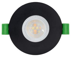 Faro LED da incasso 6W Dimmerabile CCT Foro ø70mm IP44 - Nero Colore Bianco Variabile CCT