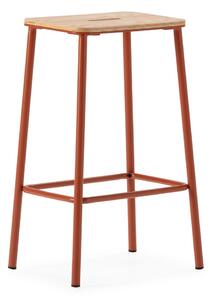 Set di sedie da bar color mattone 2 pz (altezza della seduta 65 cm) Abba – Marckeric
