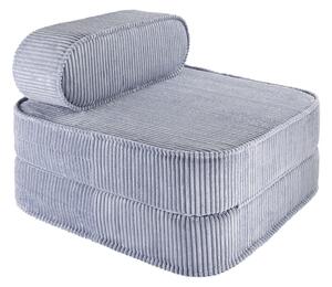 Poltrona per bambini blu con rivestimento in velluto a coste Flip – Wigiwama