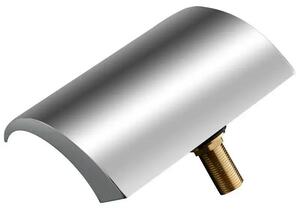 Miscelatore per vasca da bagno, design moderno, erogatore a cascata, colore argento