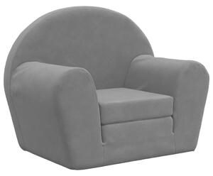 Divano Letto per Bambini Antracite in Morbido Peluche