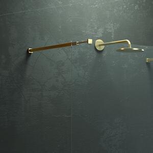 Parete doccia walkin 120cm con staffe color oro KW3000R - KAMALU