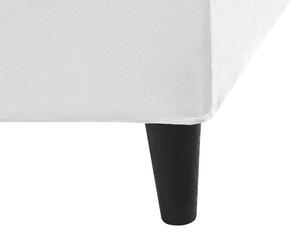 Fodera per struttura letto in velluto bianco per letto 180 x 200 cm sfoderabile e lavabile Beliani