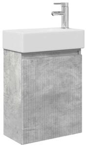 Mobile bagno con rubinetto Grigio Cemento 45,5 x 22,5 x 84 cm