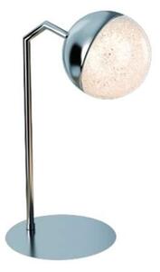 Lampada Da Tavolo Moderno Atomo Metallo Sfera Cromo Cristallo Led 4,8W