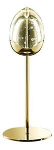 Lampada Da Tavolo Contemporaneo Golden Egg Oro Vetro Pulegoso Led 6W