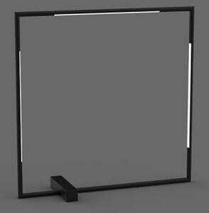 Lampada Da Tavolo Moderno Tubular 3 Luci Regolabili Metallo Nero Opaco Led 12W
