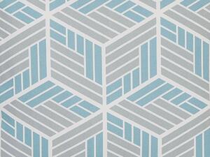 Set di 2 cuscini da giardino in poliestere grigio e blu quadrato 45 cm effetto 3D motivo geometrico design moderno Beliani