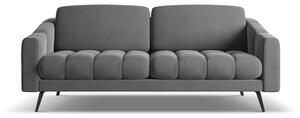 Divano grigio con rivestimento in velluto 202 cm Nalu – Makamii