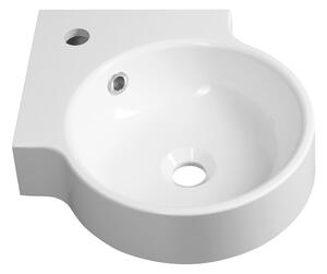Lavabo rotondo bianco in composito minerale 38x38 cm Kaori – Sapho