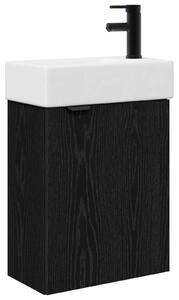 Mobile bagno con rubinetto Rovere Nero 45,5 x 22,5 x 84 cm
