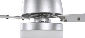 Ventilatore da Soffitto con Telecomando in Metallo Argento Chiaro 3 Pale Design Moderno Beliani