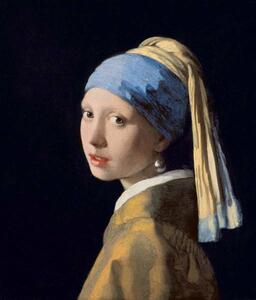 Riproduzione Ragazza con perla, Jan (1632-75) Vermeer