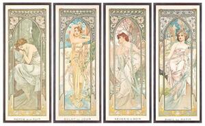 Mucha, Alphonse Marie - Riproduzione The Times of the Day, (40 x 24.6 cm)