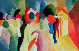 August Macke - Stampa artistica Woman with a Yellow Jacket 1913, (40 x 26.7 cm)