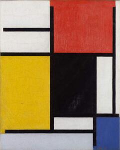 Mondrian, Piet - Stampa artistica Composition with red, (30 x 40 cm)