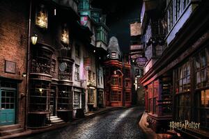 Stampa d'arte Harry Potter - Diagon Alley, (40 x 26.7 cm)