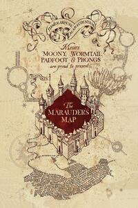 Stampa d'arte Harry Potter - Mappa di Marauder, (26.7 x 40 cm)