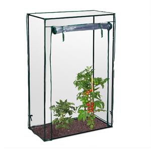 3 serre per pomodori, giardino, balcone, serra in plastica per pomodori, HBT 150x100x50 cm, acciaio, telo in PVC, trasparente