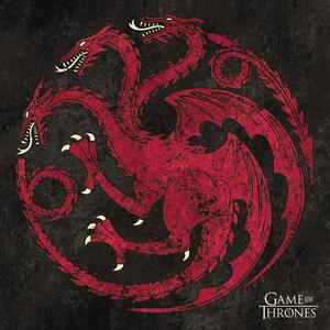 Stampa d'arte Game of Thrones - Targaryen sigil, (40 x 40 cm)