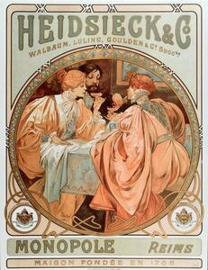 Riproduzione Heidsieck Champagne company, Mucha, Alphonse Marie