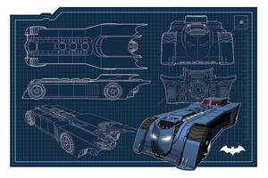 Stampa d'arte Batmobil - Blueprint