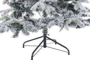 Albero di Natale Artificiale Bianco Innevato con Base in Metallo 180 cm Beliani