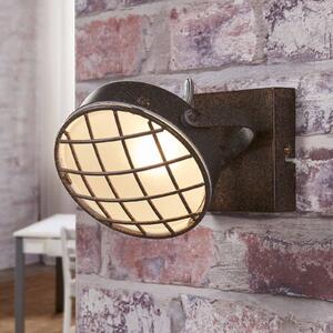 Lindby fatto Tamin, color ruggine, a 1 luce, vetro, G9 Tamin Lindby, dimmerabile, Marrone / Ruggine, Soggiorno / Sala da pranzo, Metallo, Industriale, Faretto