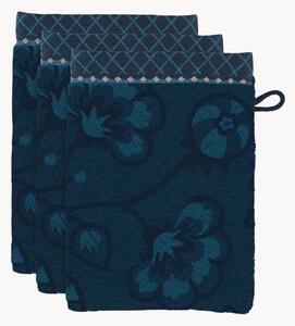 Set di 3 asciugamani in cotone Jasmin Jacquard