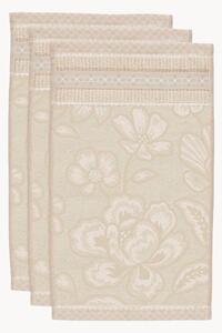 Set di 3 asciugamani ospite in cotone spugna jacquard Jasmin