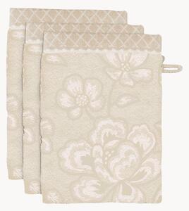 Set di 3 asciugamani in cotone jacquard Jasmin