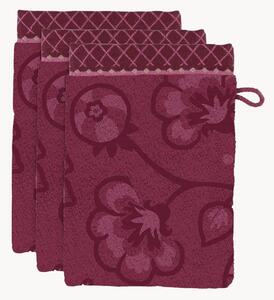 Set di 3 asciugamani in cotone Jasmin Jacquard
