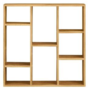 Mensola di colore naturale in rovere massiccio con ripiani multipli 15 cm Townsville – House Nordic