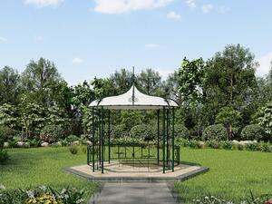 Chiosco da giardino D300 x H305 cm in Metallo stile ferro battuto Verde - TILCARA