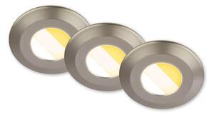 Briloner 7589032 - Set 3xLED dimmerabili, faretti da incasso per bagno KLIRA LED/4,9W/230V IP44 cromato