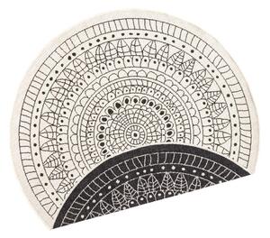 Tappeto da esterno nero e crema , ⌀ 140 cm Porto - NORTHRUGS