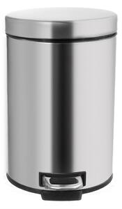 Cestino per rifiuti con piedini in acciaio inox in argento lucido 3 l - Orion