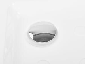 Piatto Doccia con Scarico Acrilico Bianco con ABS 90 x 90 x 7 cm Minimalista Antiscivolo Beliani