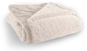 Coperta bianca/beige in pelliccia finta 150x200 cm Ruby – Tiseco Home Studio