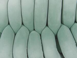 Cuscino Nodo Velluto Verde 45 x 25 cm Legato Peluche Decorativo Moderno Beliani