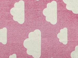 Tappeto ad tappetino Stampa Nuvola Rosa 60 x 90 cm passatoia a pelo corto per la sala giochi dei bambini Beliani
