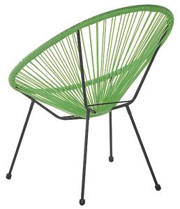 Set di 2 sedie da giardino Papasan in rattan verde PE verde moderno Beliani