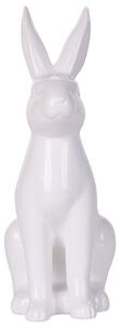 Figura decorativa in ceramica bianca piccola 26 cm pezzo decorazione pasquale soggiorno Beliani