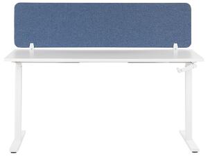 Pannello Divisorio Blu Fonoassorbente 160 x 40 cm in Plastica PET per Scrivania Beliani