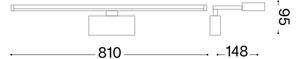 Ideal Lux - Lampada LED da quadro ALMA LED/18W/230V 81 cm CRI 90 oro