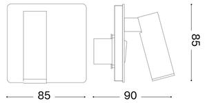 Ideal Lux - Luce Spot da parete a LED LITE LED/3W/230V CRI 90 bianco