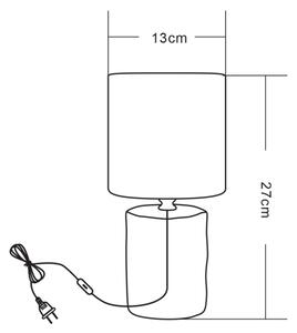 Zuma Line HS8603-BL - Lampada da tavolo 1xE14/40W/230V nero/decorazione in marmo