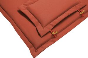 Set di 6 cuscini per sedie da giardino Cuscino per schienale in poliestere rosso Design moderno Cuscino per esterni Beliani