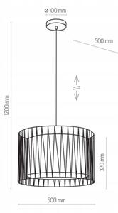 Lampadario a sospensione con filo HARMONY BLACK 3xE27/60W/230V